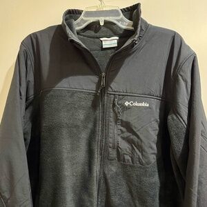 Men's Columbia Classic Full-Zip Black Fleece Jacket